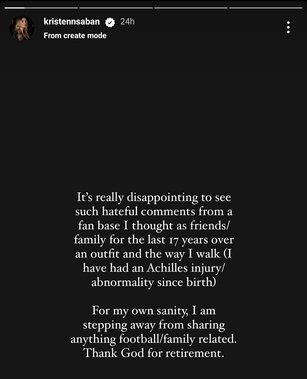 Kristen's IG stories